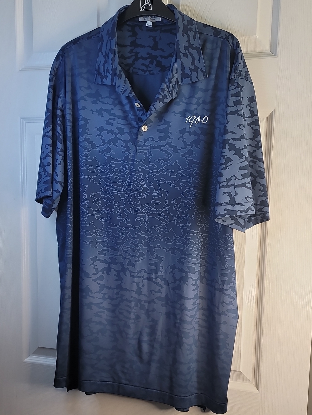 Peter Millar Navy Camo Polo with 1900 Embroidery